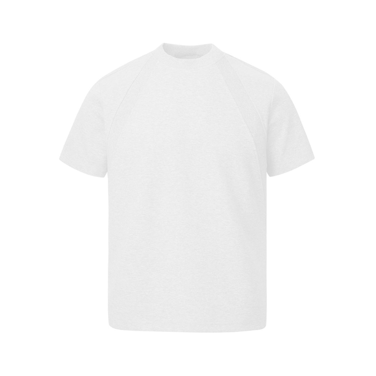 Men's Clothing Spandex Space Cotton Air Layer Stitching Anti Wrinkle Short Boxy Short Sleeved T Shirt_viptrois.com