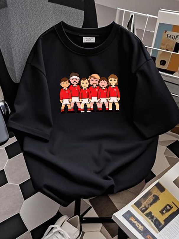 Wales Rugby Legends By VIPwees Mens ORGANIC Cotton T-Shirt Welsh 6 Nations Breathable Homme Fashion Casual Designer Clothes Summer Slightly_viptrois.com