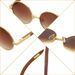 New Style Sun Men's Fashion The Same Style Round Frame Wood Grain Sunglasses Men's Trendy Original Wood Optical Frame Frame_viptrois.com
