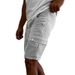 Men's Slim Fit Workwear Shorts Drawstring Casual Summer Bottoms Mid Waist Cotton Polyester Black Khaki Gray_viptrois.com