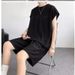 Men's Clothing Summer Waffle Trend New Large Size Men's Sportswear Suit Sleeveless Vest T Shirt Versatile Casual Two Piece Suit_viptrois.com