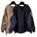 Men's Striped Half-Zip Hooded Sweatshirt Set - Casual Long Sleeve Pullover With Contrast Panels Fashion Trends_viptrois.com