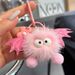 Halloween Bat Plush Keychain - Cute Devil Backpack Charm For Car, Purse, And Keys - Soft Faux Fur Accessory In Black, White, Pink, And Red_viptrois.com