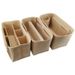 Felt Beach Bag, Large Capacity, Multi-pocket, Snap Inner Liner Bag, Multi-functional Organizing, Portable Makeup Bag_viptrois.com