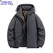 Cotton-padded Men's Plus Size Casual Cotton-padded Clothes Flow Removable Cap Charging Clothes Graphene Thermal Clothing_viptrois.com