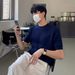 Men's Clothing Spring And Autumn Round Neck Loose Ins High End Top Solid Color Casual Soft Men's Clothing_viptrois.com