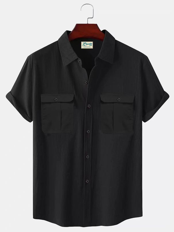 Men's Clothing New Large Size Shirt Printing Men's Loose Trendy Short Sleeved Lapel_viptrois.com