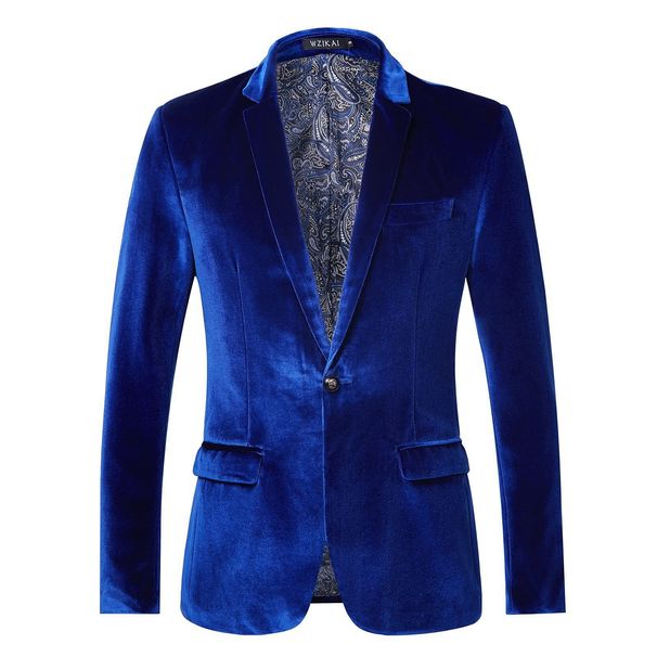 Loom New Foreign Trade European And American Style Men's Casual Slim Fit Velvet Blazer Small Trendy Youth Formal Thin Suit_viptrois.com