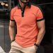 Summer New Men's Popular Solid Color Polo Shirt Short-Sleeved Lapel Casual Street Fashion Breathable T-Shirt_viptrois.com