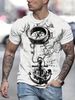 Men's T-shirt 3d Vintage Compass Pattern 3d Print T-shirts Men Women Fashion T Shirt Hip Hop Tops Tees Outdoors Clothes Male_viptrois.com