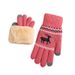Sports Gloves Skiing Cycling Motorcycle Hiking Touch Screen Gloves Women's Fleece Velvet-thickened Deer Wool Warm Knit Gloves_viptrois.com