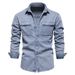 Man's clothing Denim Coat Jacket Trend Coat Casual wash denim top_viptrois.com
