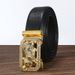 Men's Leather Belt With Rhinestones Inlaid With Zodiac Signs Automatic Buckle Fashionable Belt For Young People_viptrois.com