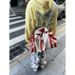 Unisex Clothing retro hand painted color graffiti straight casual pants wide leg overalls ins_viptrois.com