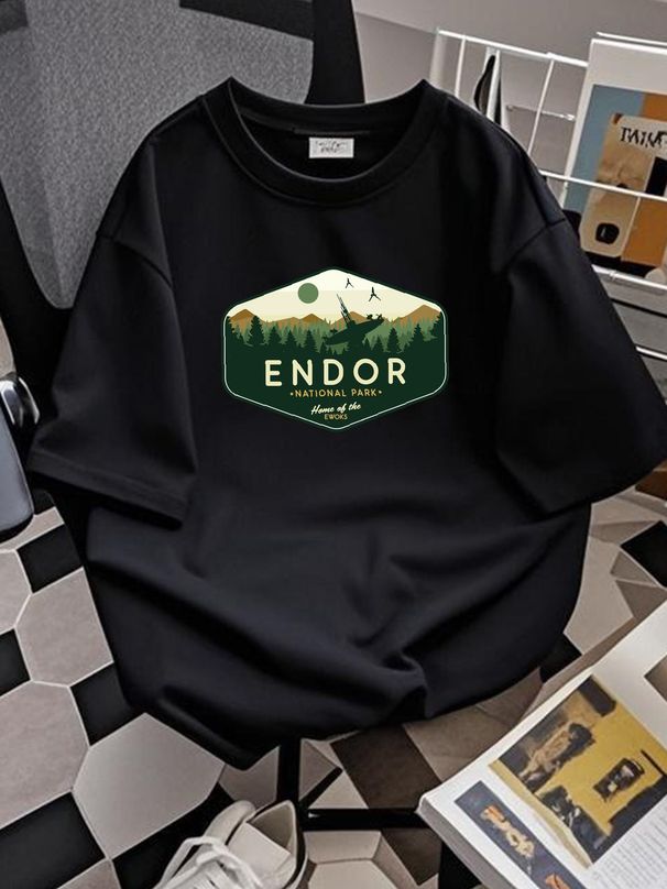 Endor National Park Home Of The Ewoks Classic T Shirt Casual Designer Clothes Comfortable Slightly Top For Everyday Wear Unisex Homme Fashion_viptrois.com