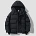 Unisex Water-Resistant Puffer Jacket – Oversized Winter Coat With Hood (Black/Deep Gray/Light Blue/Cream)_viptrois.com