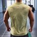 Men's Slim Fit Workout Tank Top - Breathable Polyester Gym Vest With Vertical Stripes For Summer Sports & Casual Wear_viptrois.com