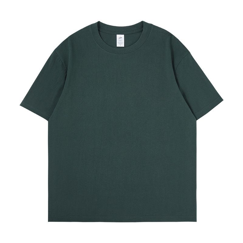 Men's Clothing Heavyweight T Shirt For Boys Round Neck Simple And Versatile Loose Pure Cotton Trendy Brand White Slim Fit Short Sleeves For Men_viptrois.com