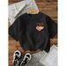 Camiseta Manga Suelta Estampado Carta De Cóctel Aperol, Estilo Ilustración, Casual Con Cuello Redondo Para Mujeres._viptrois.com