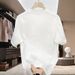 Men's Clothing T Shirt Men's Summer Versatile Trendy Brand Loose Round Neck Pure Cotton Cool Fashion Personality Straight Shoulder Half Sleeve Top_viptrois.com