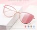 Color-changing Anti-blue Glasses, Photosensitive Cat Eye Flat Glasses, Student Myopia Glasses, Fashionable Retro Street Shot Glasses Frames_viptrois.com