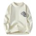 Men's Crew Neck Pullover Long Sleeve Ripped Sweater Trendy Men's Casual Warm Knitted Sweater_viptrois.com