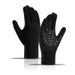 Knitted gloves with fleece thickening touch screen knitted cycling anti-slip offset warm winter gloves_viptrois.com