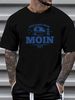 Here You Say MOIN Lighthouse Maritime Nautical Baltic Sea Hamburg Sea Sylt T-shirt Designer Clothes Top For Everyday Wear Casual Stretched Soft_viptrois.com