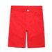Young Boys Clothing Elastic Bright Red Denim Shorts_viptrois.com