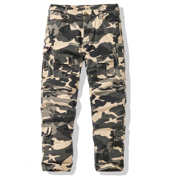 Men's Clothing Plus Size Casual Cargo Pants, All Seasons, Versatile Camouflage Straight Leg Pants_viptrois.com