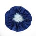 Double layer satin nightcap invisible elastic buckle adjustable silk solid color double sided wearable bath_viptrois.com