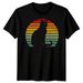 Retro Cat Vintage Stripes Mens T-Shirt Mens Womens Tees Top Feline Lover Tee_viptrois.com