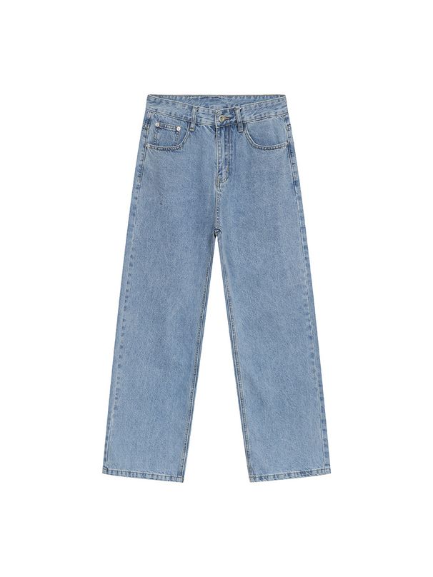 Men's Clothing Spring New Products Hong Kong Style Simple Classic Basic Washed Light Color Jeans Trend_viptrois.com