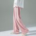 Men's Clothing High Quality Ice Silk Pants Men's Summer New Loose Straight Trousers Sports Casual Wear Cool Wide Leg Pants_viptrois.com