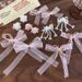 Ins Style Detachable Pink Ribbon Bow Crystal Beaded Shoe Buckle Shoe Flower Ballet Style Decorative Buckle Sneakers_viptrois.com