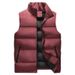 Men's Down Cotton Solid Color Winter Coat Trendy Loose Versatile Thick Warm Couple Outerwear Vest_viptrois.com