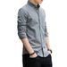 Premium Oxford Slim-Fit Shirt – Modern Men's Long Sleeve Dress Shirt For Business Casual & Smart Office Wear (S-5XL, 5 Sophisticated Colors)_viptrois.com
