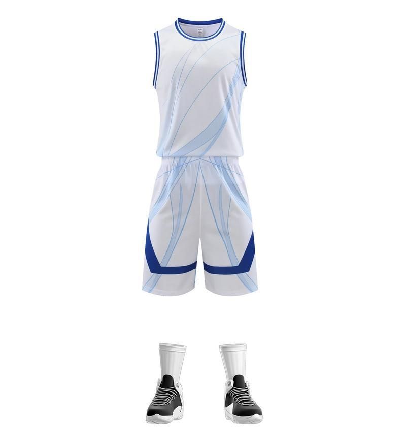 Basketball suit for men's summer college sports training team basketball jersey ball printing_viptrois.com