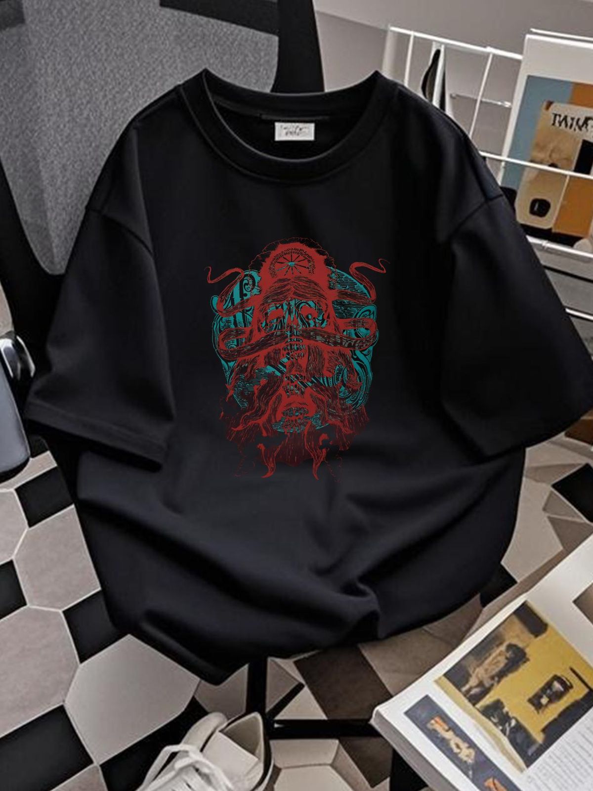 Men's Baroness Opium Crown (Ex-Tour) Slim Fit T-shirt Small Natural Designer Clothes Comfortable Slightly Stylish Casual Versatile Fashion_viptrois.com
