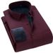 Men's Winter Flannel Long Sleeve Shirt - Thickened Warm Business Casual Striped Shirt For Dad, Comfortable & Stylish_viptrois.com