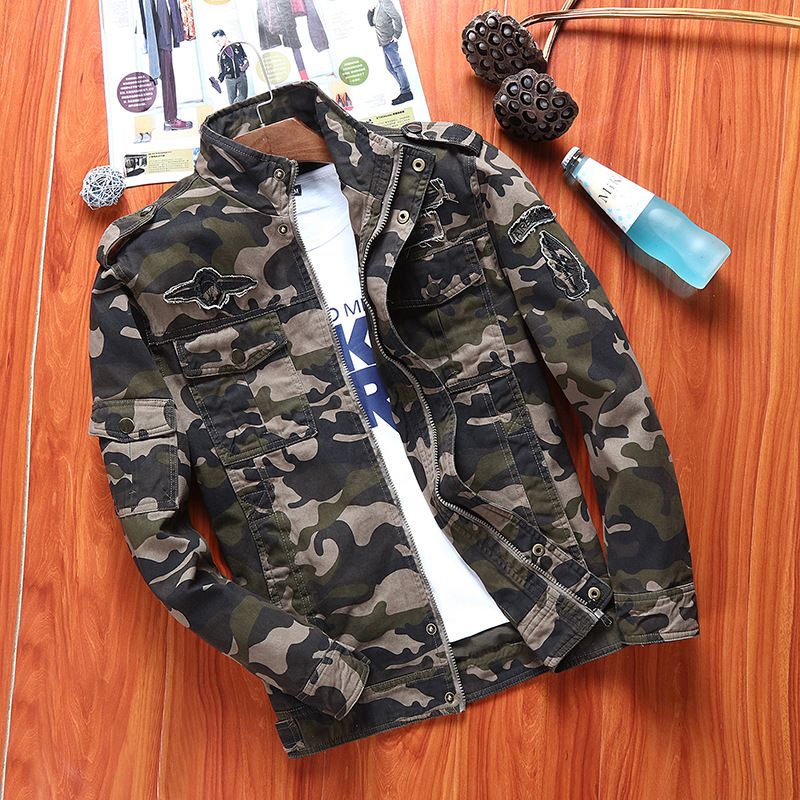 Men's Clothing New American Workwear Camouflage Casual Jacket For Men. Stand Up Collar Workwear Trendy Men's Jacket For Autumn And Winter._viptrois.com