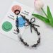 Light Luxury Style Electroplated Bow Inlaid Diamond Beads Mobile Phone Chain Student Bag Pendant_viptrois.com