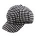 Plaid Octagonal Hat, Spring And Autumn Korean Style Casual Newsboy Cap, Fashionable Artist Hat, Duckbill Beret For_viptrois.com