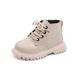 Child's shoes Ankle boots Boys side zipper Fashion Martens girls soft soled single boots solid color_viptrois.com