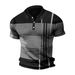 2025 Summer New European And American Men's Polo Shirt Short Sleeved Color Blocked Zipper T Shirt Top_viptrois.com
