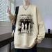 Trendy Oversized Pullover Hoodie For Teens - Casual Long Sleeve Graphic Sweatshirt For Boys (Black/White/Gray)_viptrois.com