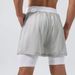 Men's Clothing Double Layer Sports Fitness Three Quarter Pants Breathable Perspiration Quick Drying Stretch Outdoor Casual Pants_viptrois.com