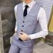 Men's Clothing 6 Color Men's Slim Vest Best Man Vest V Neck Single Breasted Vest S 6XL_viptrois.com