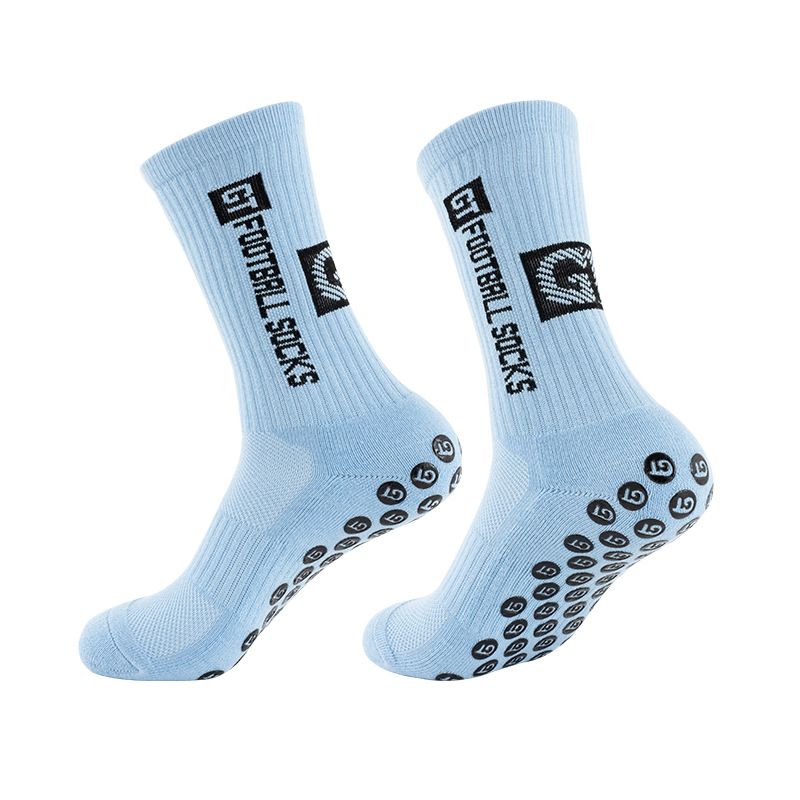 Non-Slip Football Socks For Men & Kids - Mid-Calf Cotton Blend Sports Socks For Training & Matches (Multiple Colors & Sizes)_viptrois.com