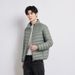 Pure 2025 New Lightweight Jacket Men's Short Stand Collar Autumn Winter 90% White Duck Down Loose Fit Casual Coat Trendy_viptrois.com